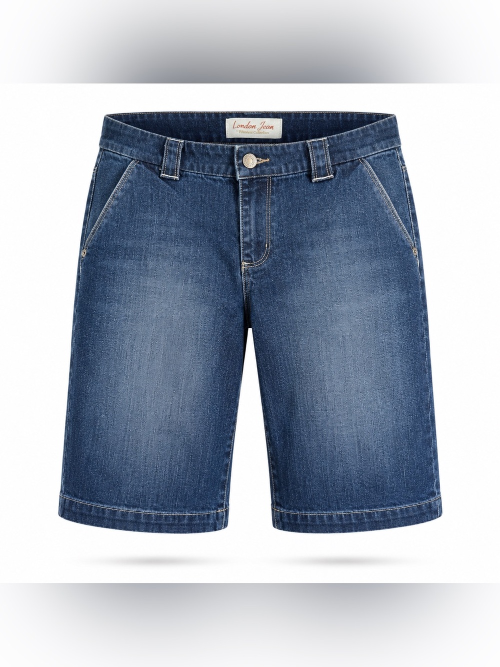LONDONJEAN Denim Bermuda Shorts in Blue